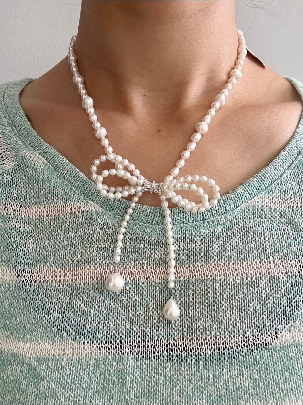 Genuine Freshwater Pearl Butterfly Necklace